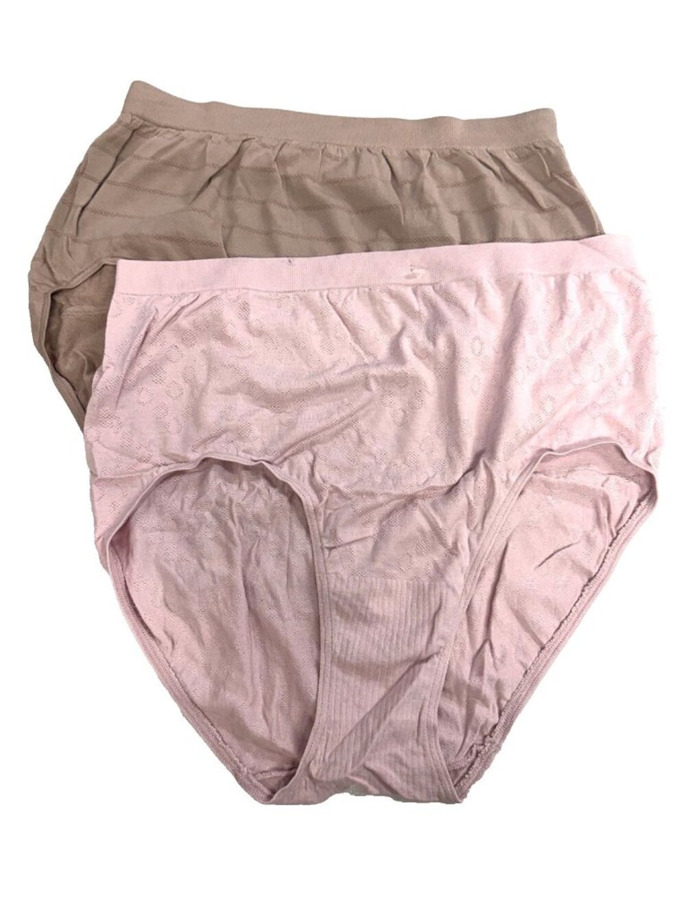 Bali Women's Comfort Revolution Brief Panties 2-PK Pink Beige Size 8/9